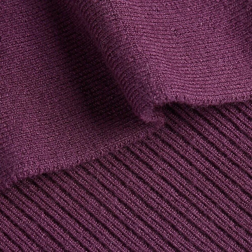 Express Body Contour Plum Ribbed Set of Crop One Shoulder Top and Ruffle Skirt